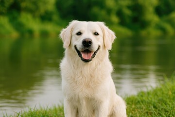 Relaxing moments of a dog at leisure