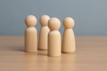 Employee figurines representing team members for effective department assembly