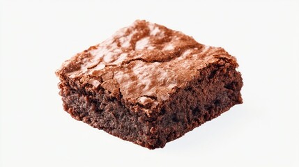 Enticing, fudgy brownie square, echoing chocolate revelry at National Dessert Day or Swiss Chocolate Festival, irresistibly decadent indulgence awaits