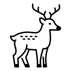 Deer icon, symbolizing grace, calmness, and wildlife commonly found in forests and natural reserves.