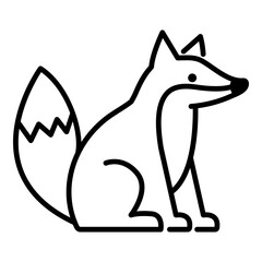 Fox icon, symbolizing cleverness and agility, often associated with forests and wilderness.