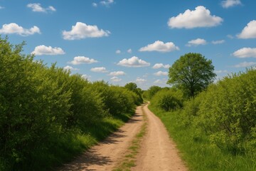 Rustic Trail Winding Through Foliage