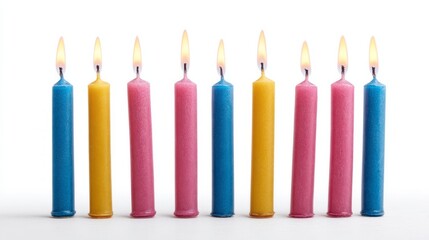 Brightly colored candles flicker rhythmically, illuminating Hanukkah celebrations and invoking ancient rituals of light and unity