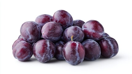 Fototapeta premium Succulent plums in twilight hues, juicy harvest delight, perfect for Lammas feasts and autumnal equinox celebrations, nostalgia evoked