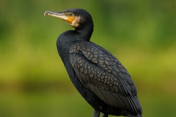 The bird known as cormorant in various habitats