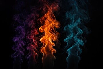 Obraz premium Vivid Smoke Against a Dark Backdrop