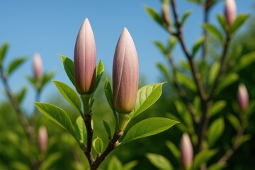 Obraz premium Dried Magnolia Buds Just Before Blooming