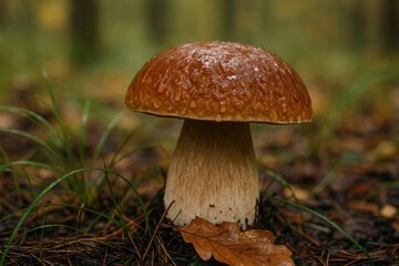 Wild fungi thriving post heavy rainfall in natural settings