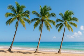 Fototapeta premium Tropical beach with palm trees