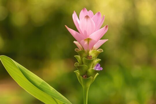 Yellow turmeric flower species identification