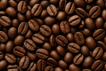 Fototapeta premium Close-up of Coffee Beans in Detail