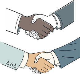 Business handshake vector illustration