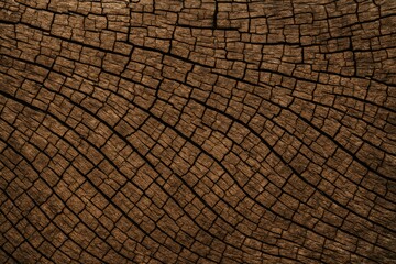 Fototapeta premium Detailed view of a weathered wooden surface with cracks