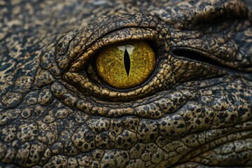 Close-up of a Nile crocodile's eye