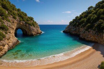 Fototapeta premium Secret Coastal Paradise in a Mediterranean Destination