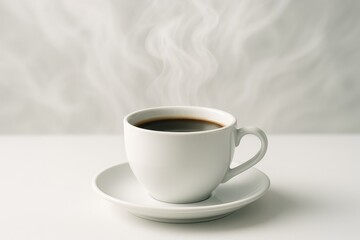 Obraz premium Abstract white steam rising from a coffee cup