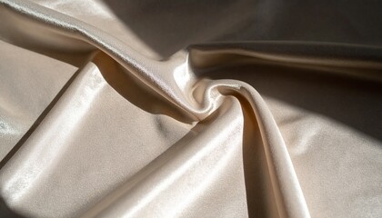 soft wavy luxurious beige fabric background