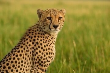 Stunning young cheetah in a renowned African wildlife reserve