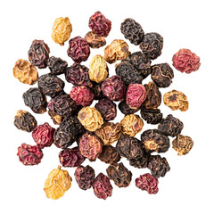 Obraz premium Top view, Dried Mulberries. isolated [Transparent Background PNG]