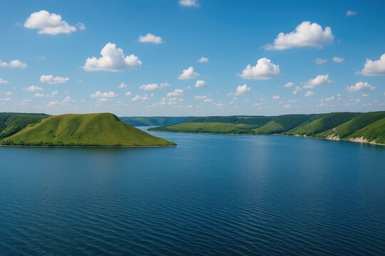 Exploring the scenic landscapes of a Ukrainian national park near a historic reservoir and river
