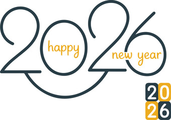 2026 lettering new year text logo, calligraphy, 2026 lettering . Number, lettering logo, number, new, gold, 2026, alphabet, new year, concept.