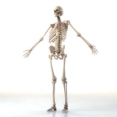Clean 3D Render of a Full Human Skeleton Anatomy Model