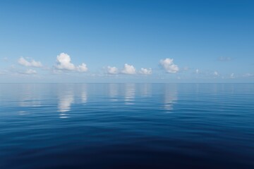 Fototapeta premium A tranquil sea with glass-like calmness