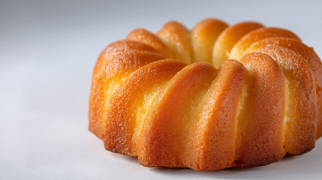 Delicious Rumbaba Pastry on White Background