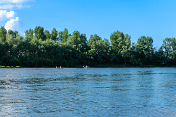The picturesque landscapes of the summer Desna River in the Kyiv region captivate with lush...