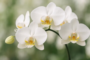 Stunning white orchids in full bloom