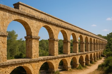 Fototapeta premium An ancient structure used for transporting water to communities
