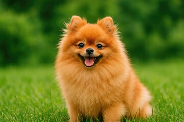 Adorable tiny Pomeranian puppy