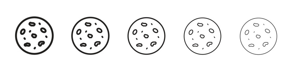 Thalassaemia iconBlack linear bold and thin strokes set