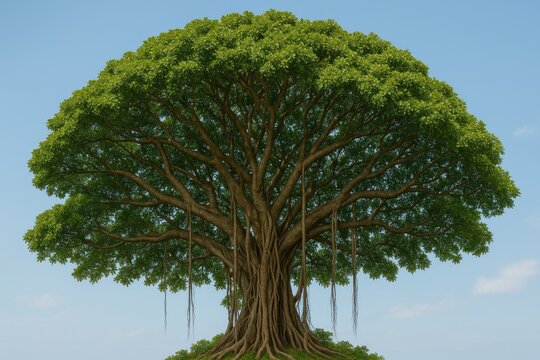 Background featuring a bayan tree