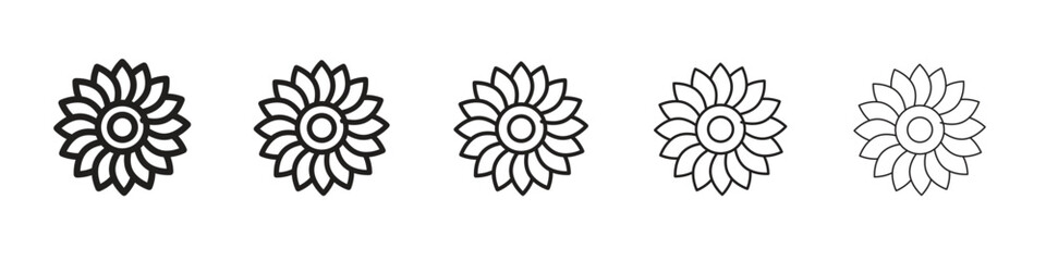 Sunflower icon vector, Symbol, logo illustrations