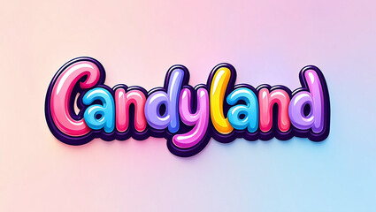Candyland A Sweet Textured Logo Design for a Whimsical Brand