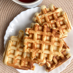 belgian waffle for delicious breakfast