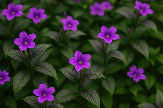 Vibrant Strobilanthes Dyeriana blooms for outdoor landscaping