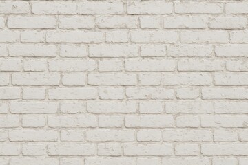 Obraz premium Vintage distressed white brick wall design for background