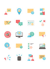 set of survey icons, feedback, opinion, review