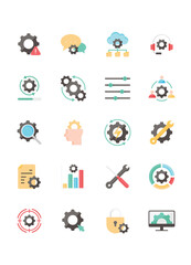 Simple set of settings icons, control , management, Options