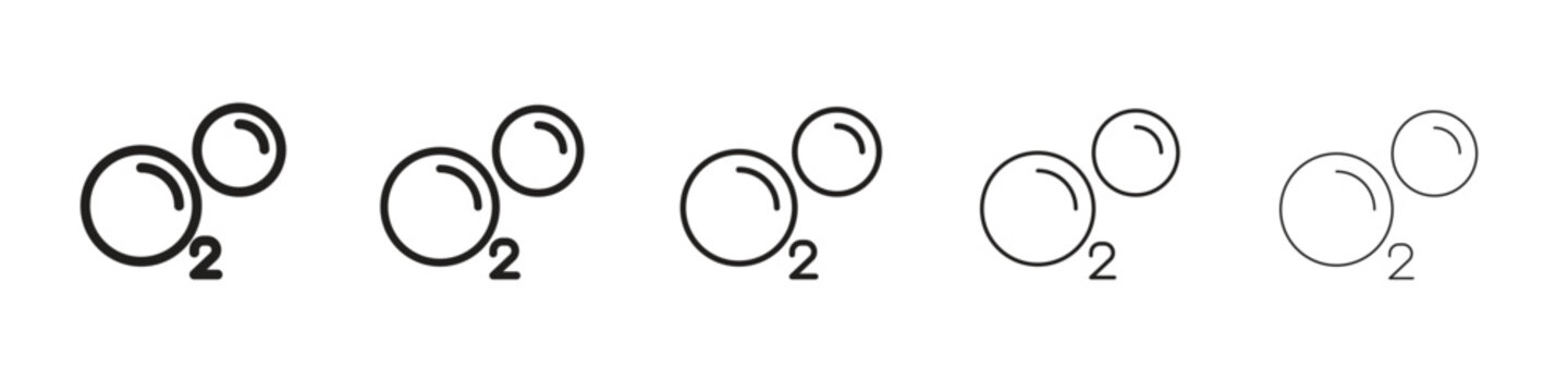 Oxygen O2 icon vector, Symbol, logo illustrations