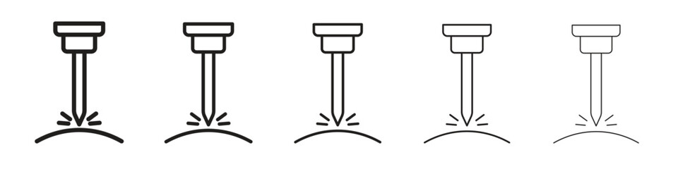 Laser machine icon vector, Symbol, logo illustrations