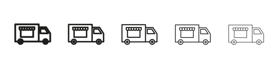 Food truck icon vector, Symbol, logo illustrations