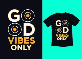 Obraz premium Good vibes only positive message in orange text isolated on transparent background