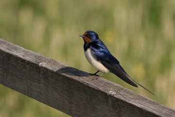 Wild barn swallow in its habitat