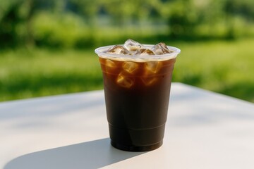 To-Go Glass of Americano or Long Black Coffee