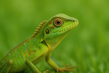 Obraz premium Young crested lizard species overview