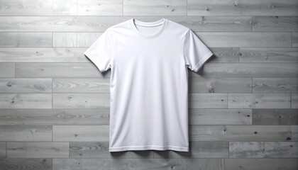Blank T shirt template front and back view isolated on white background for apparel mockup