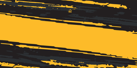 Abstract Sport Grunge Style Background. Grunge Yellow Texture In Dark Background.